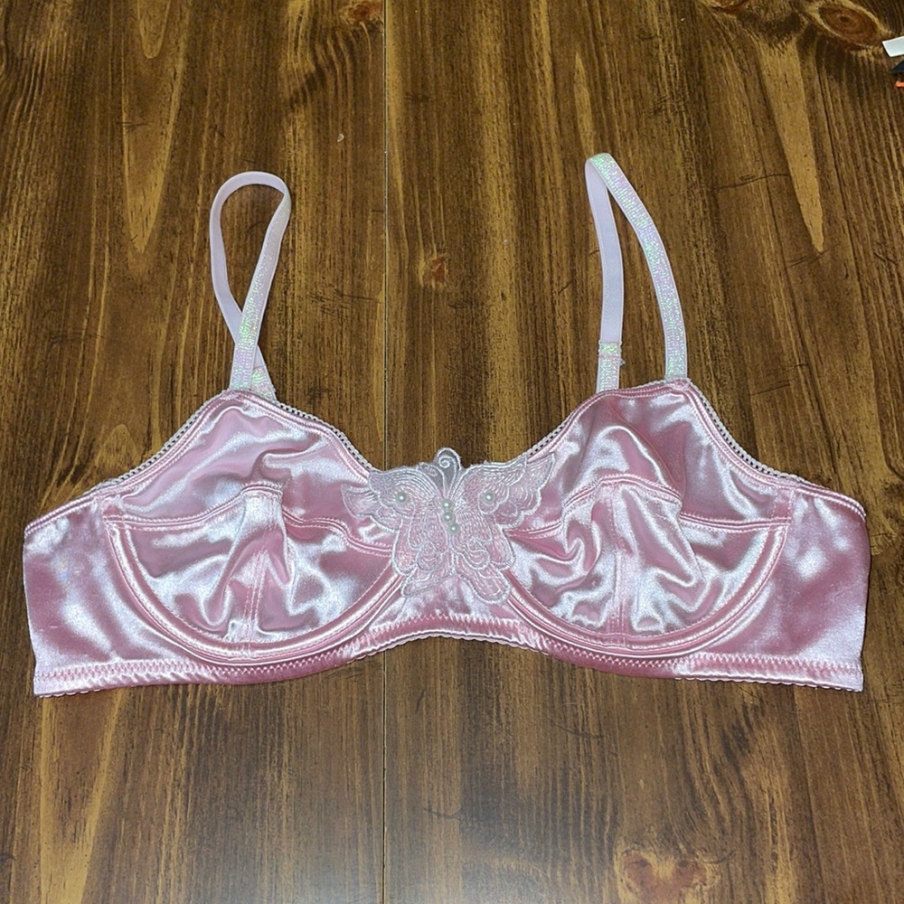 Sugar thrills pink 🦋 bra Large